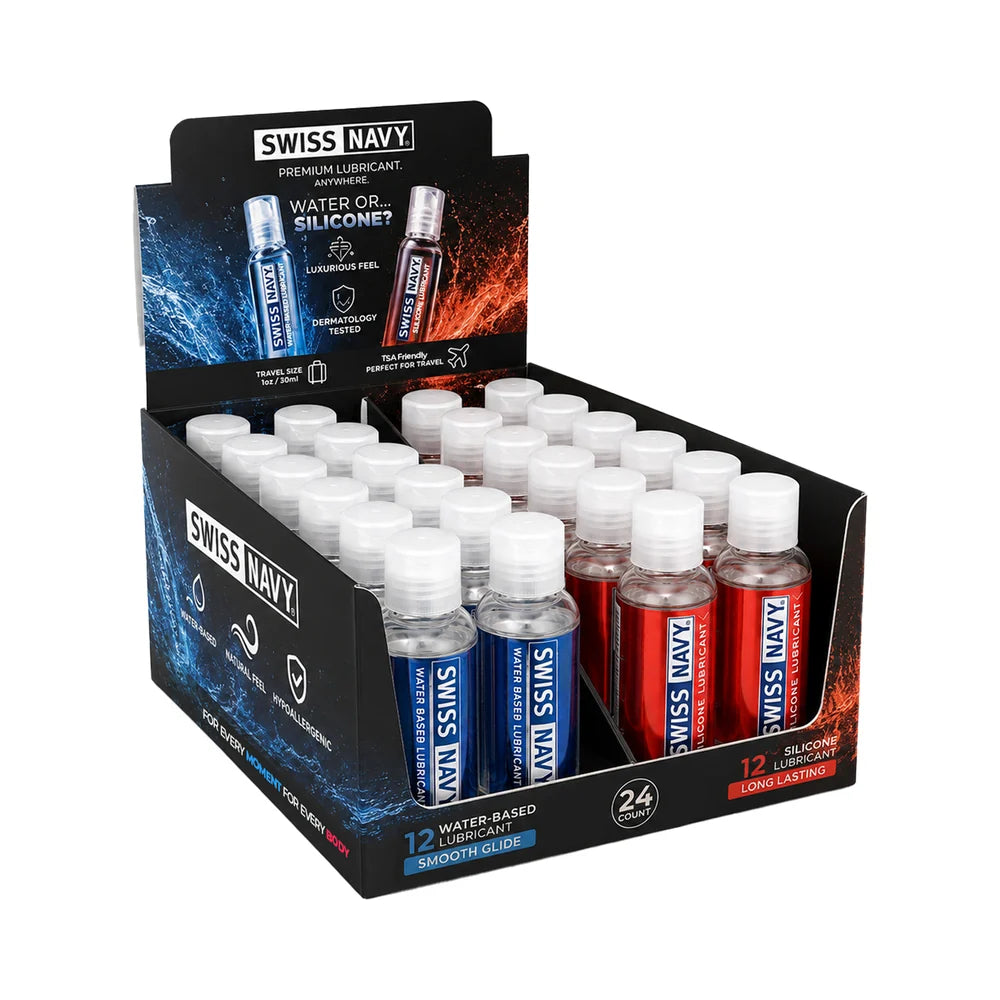 Swiss Navy Silicone&Water 24ct Dp 12ea 1