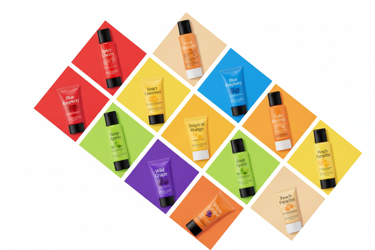 a mosaic of product images from my "Lubricants - Flavored" collection